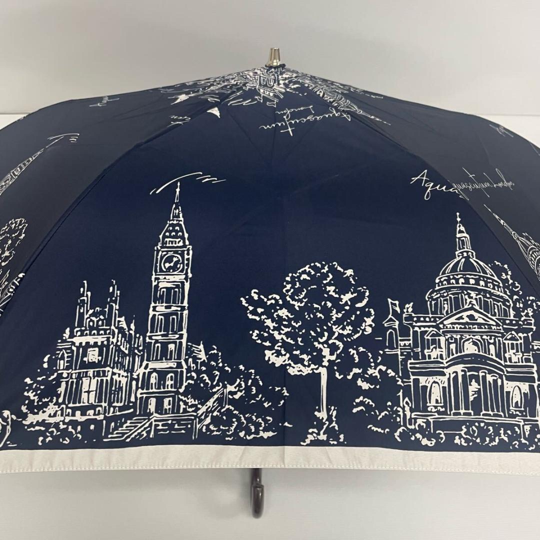 K*O様 新品52842 アクアスキュータム紺サマーシールド1級遮光晴雨兼用折り