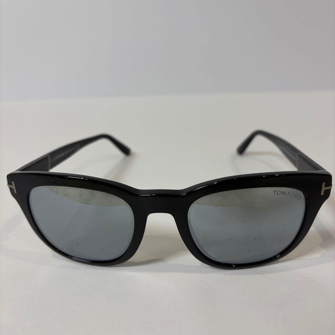 トムフォード サングラス ボストン型 TF676 ミラーレンズ 黒縁