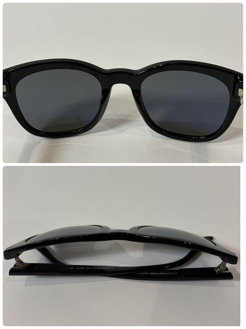 トムフォード サングラス ボストン型 TF676 ミラーレンズ 黒縁