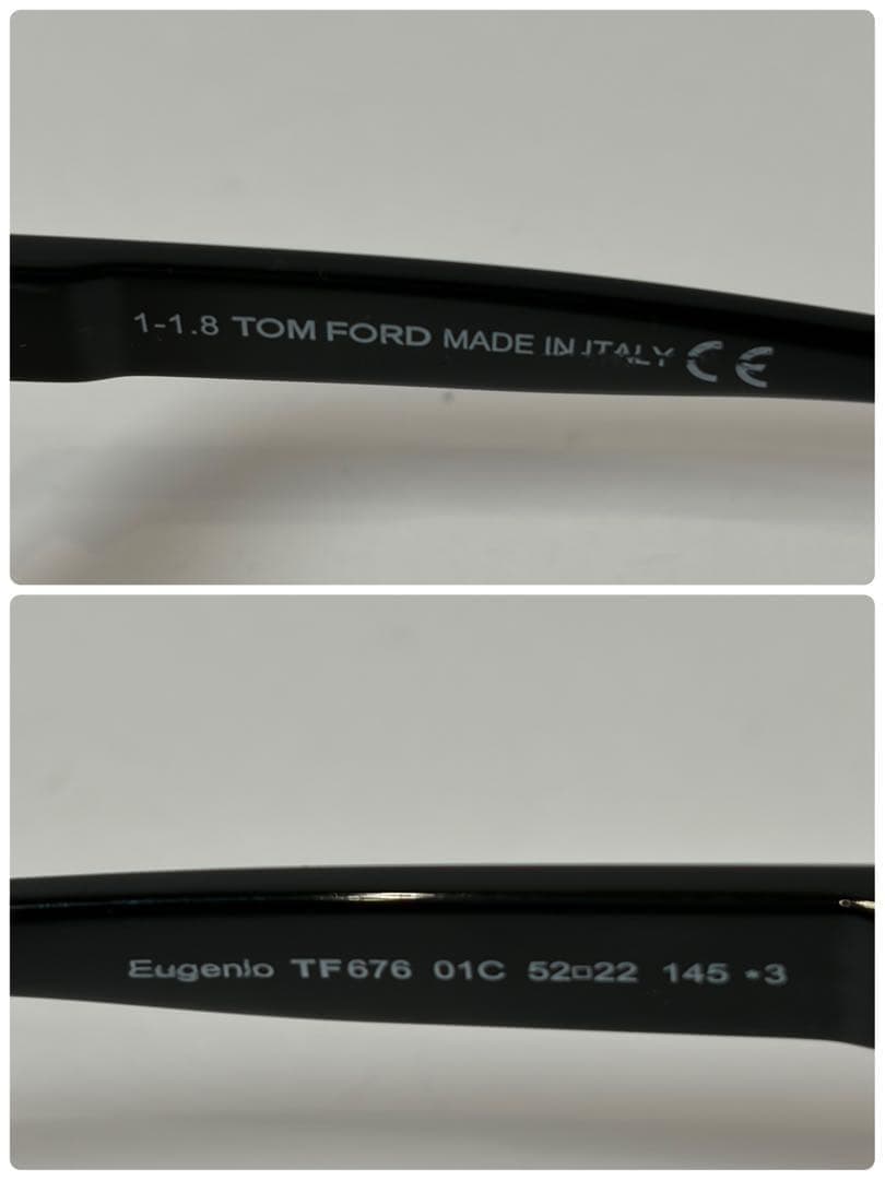 トムフォード サングラス ボストン型 TF676 ミラーレンズ 黒縁