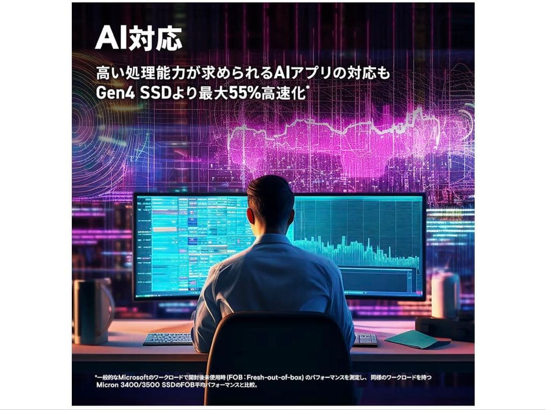 Crucial T705 2TB ヒートシンク付 PCIe5.0 NVMe