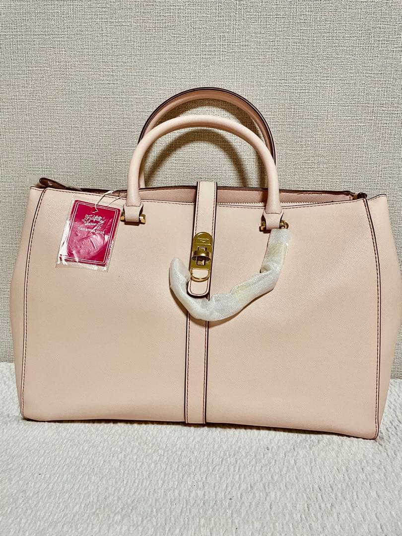 サマンサベカピンク ハンドバッグ 新品未使用ショルダーストラップ付