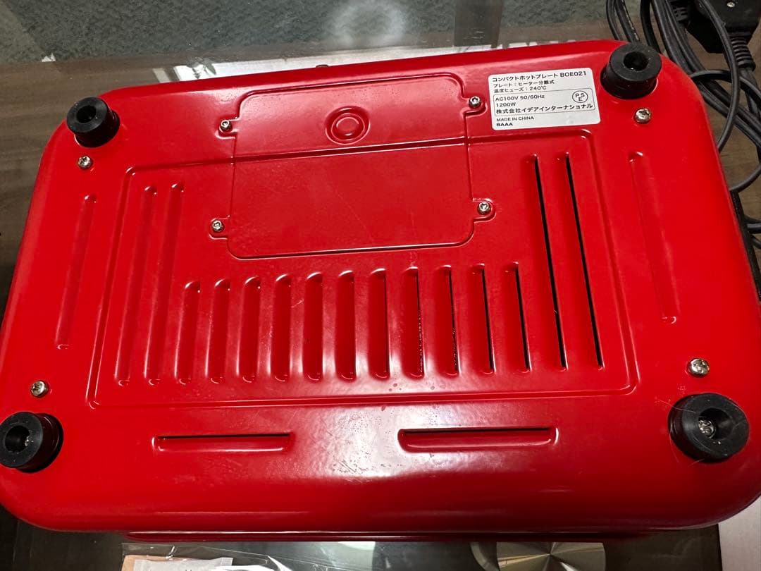 BRUNOムーミン ホットプレート レッド たこ焼きプレート付き