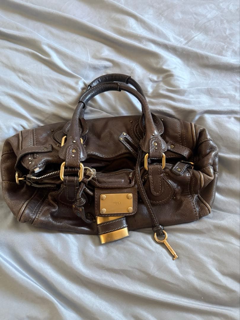 Chloé ブラウンレザー ハンドバッグ