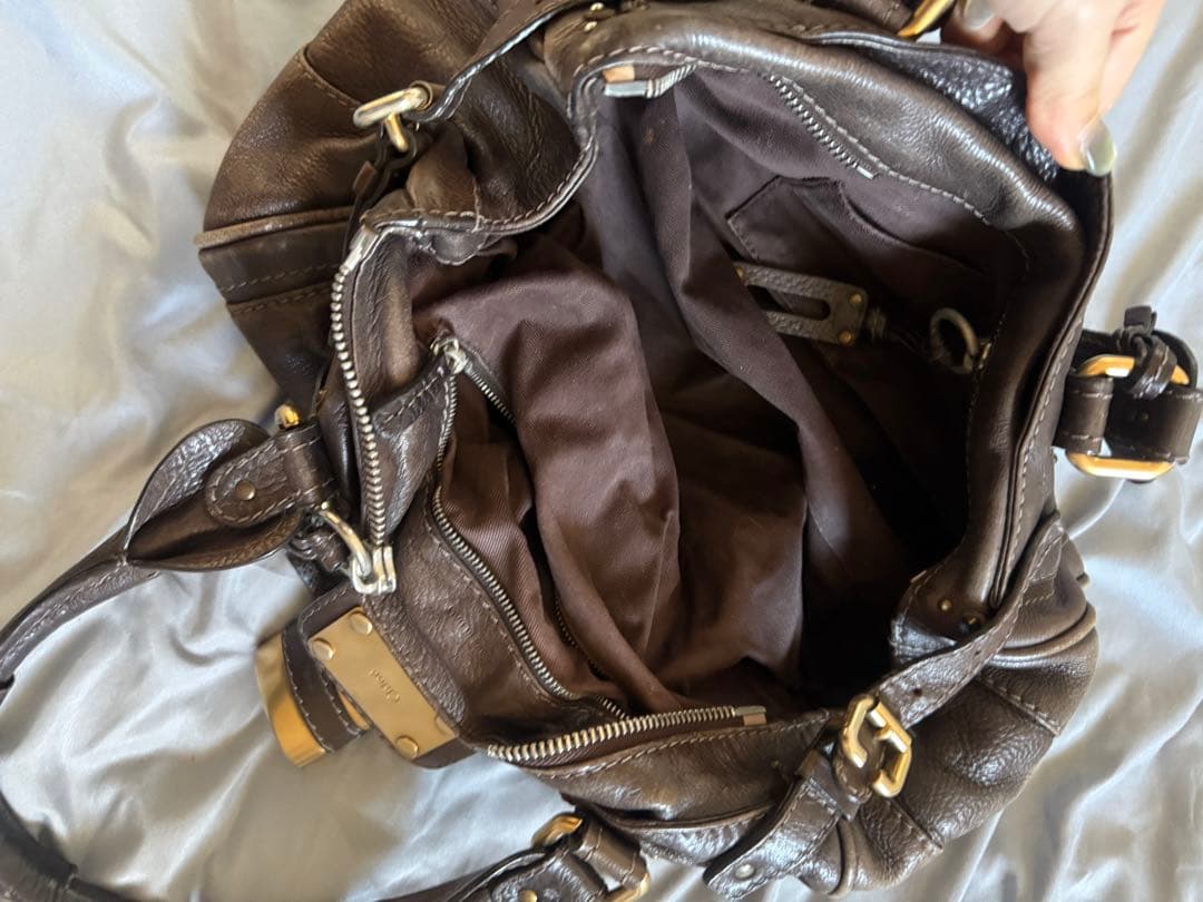 Chloé ブラウンレザー ハンドバッグ