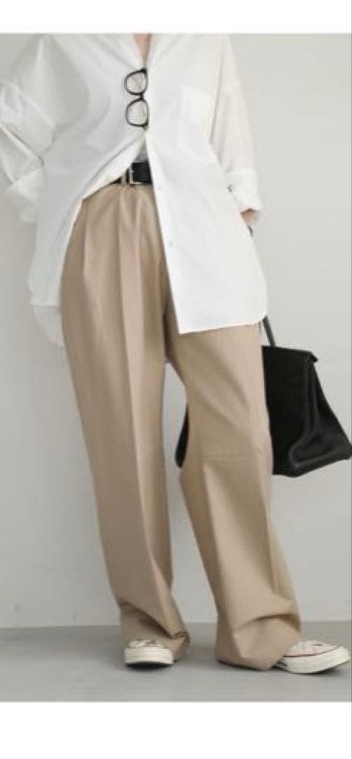 Deuxieme Classe TUCK CHINO ワイドパンツ