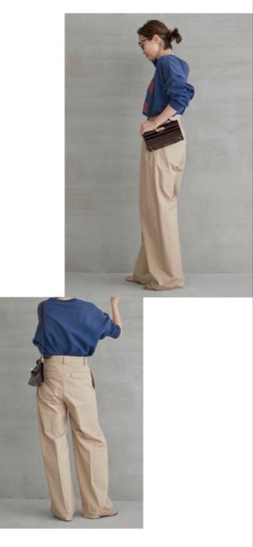 Deuxieme Classe TUCK CHINO ワイドパンツ