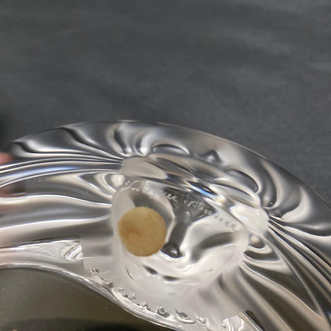 Lalique Crystal ラリック　ライオン　ヘッド　灰皿　未使用　美品