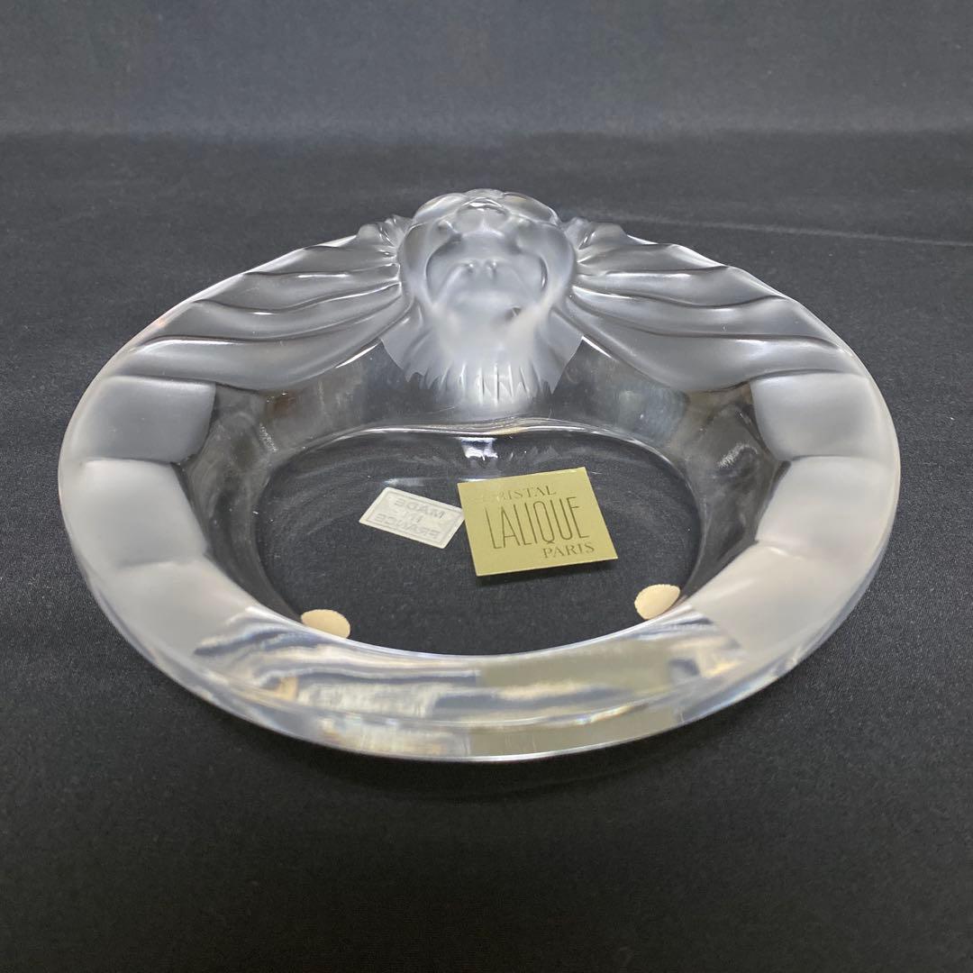Lalique Crystal ラリック　ライオン　ヘッド　灰皿　未使用　美品