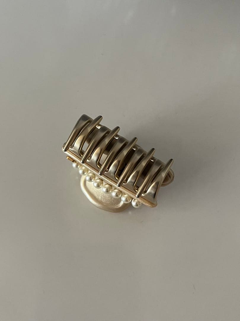 ALEXANDRE DE PARIS パール付きヘアクリップ　Sサイズ