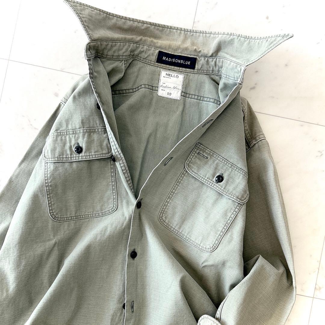 美品 マディソンブルー ハンプトンシャツ カーキ グリーン サイズ00