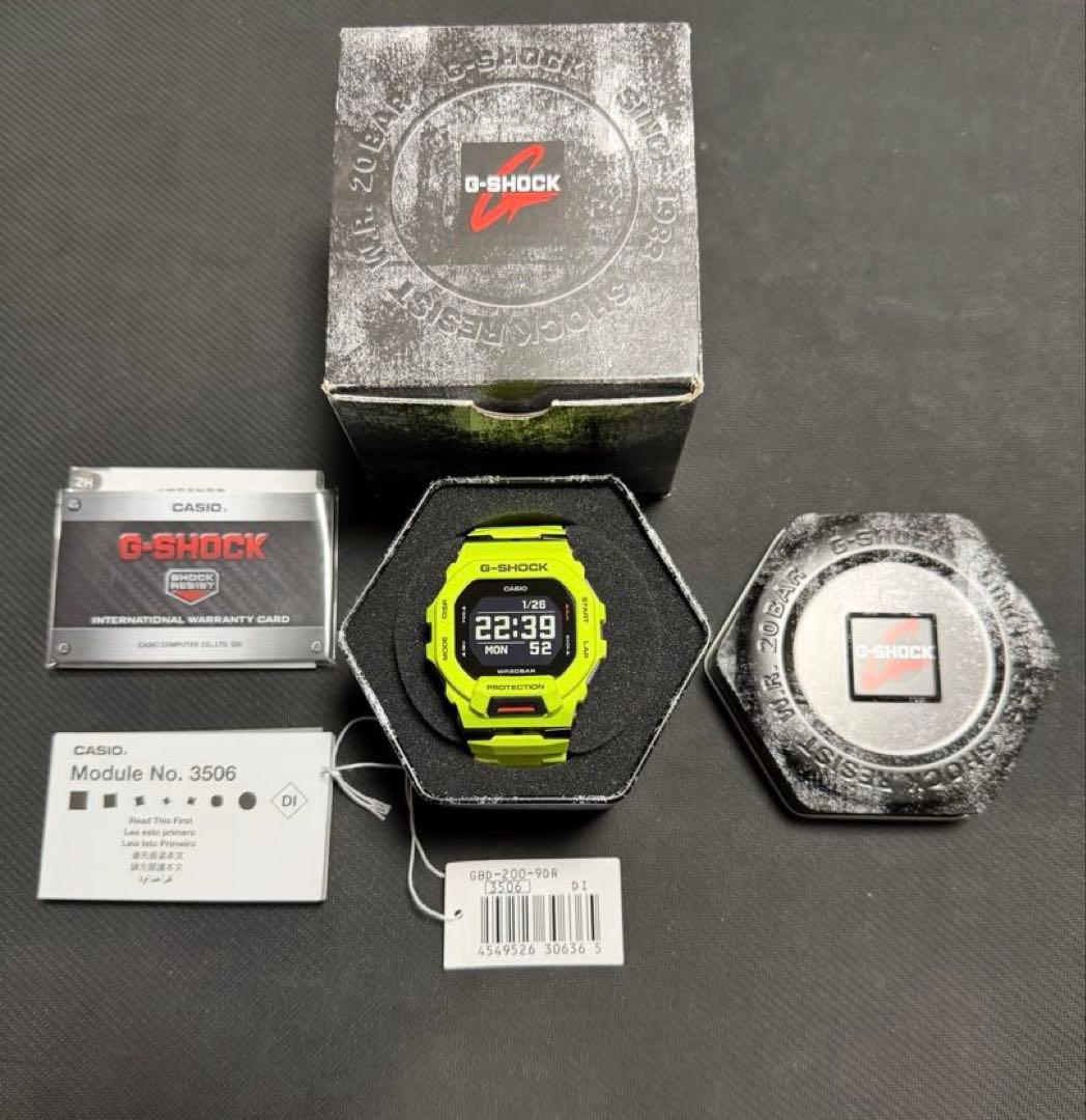 G-SHOCK GBD-200-9 G-SQUAD ライムイエロー