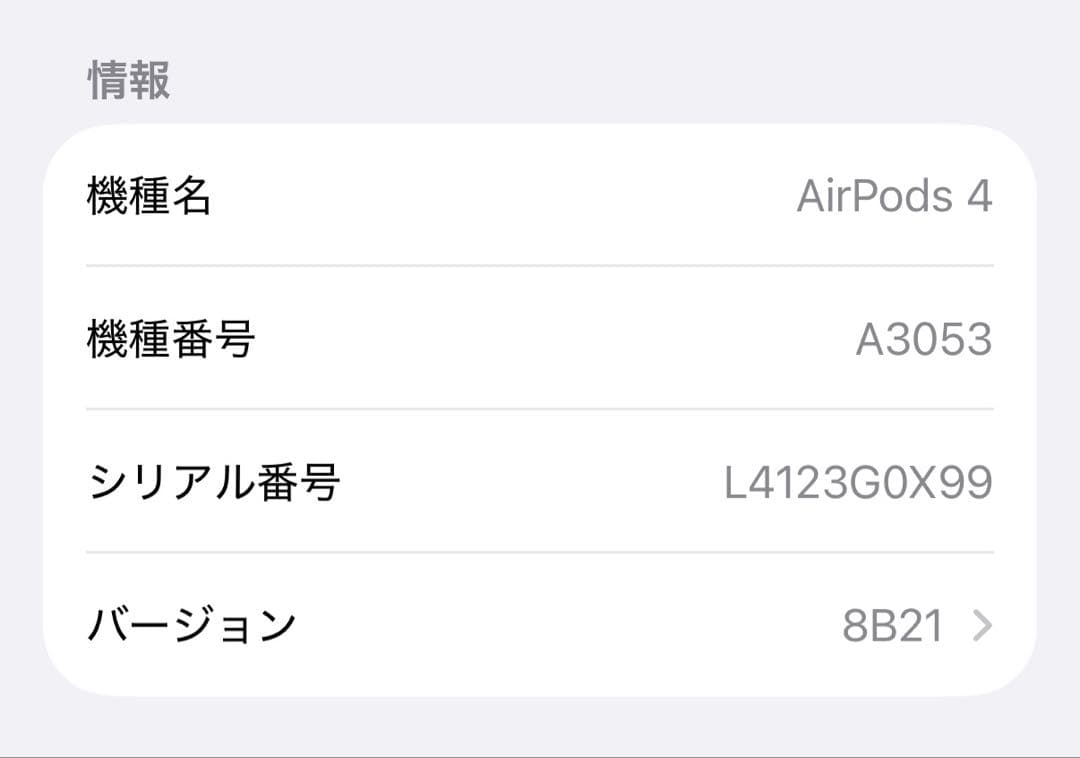 AirPods4 A3053 Apple Store購入品　ケース付き