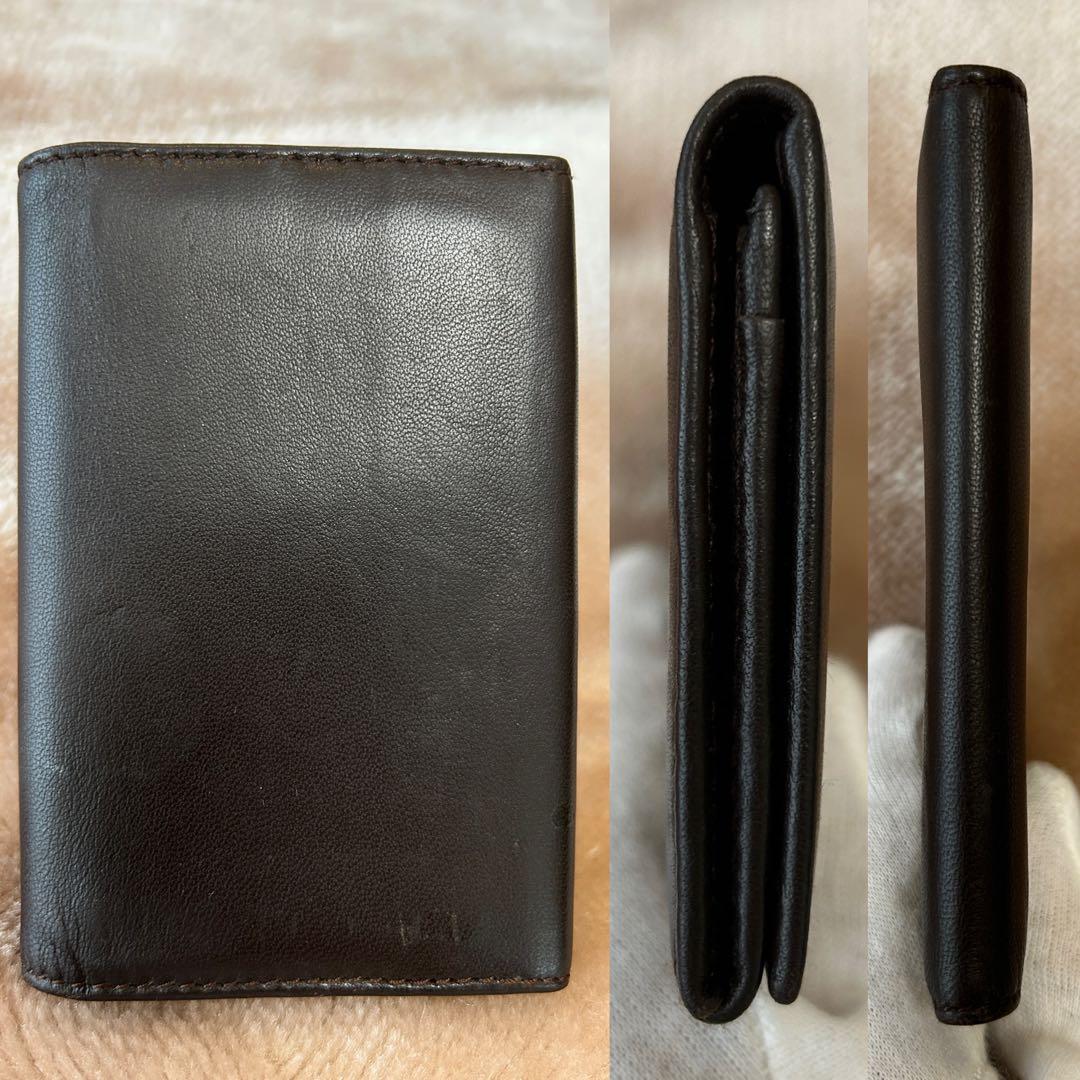 LOEWEロエベ名刺入れカードケースユニセックスレディースメンズ焦げ茶色系DBR