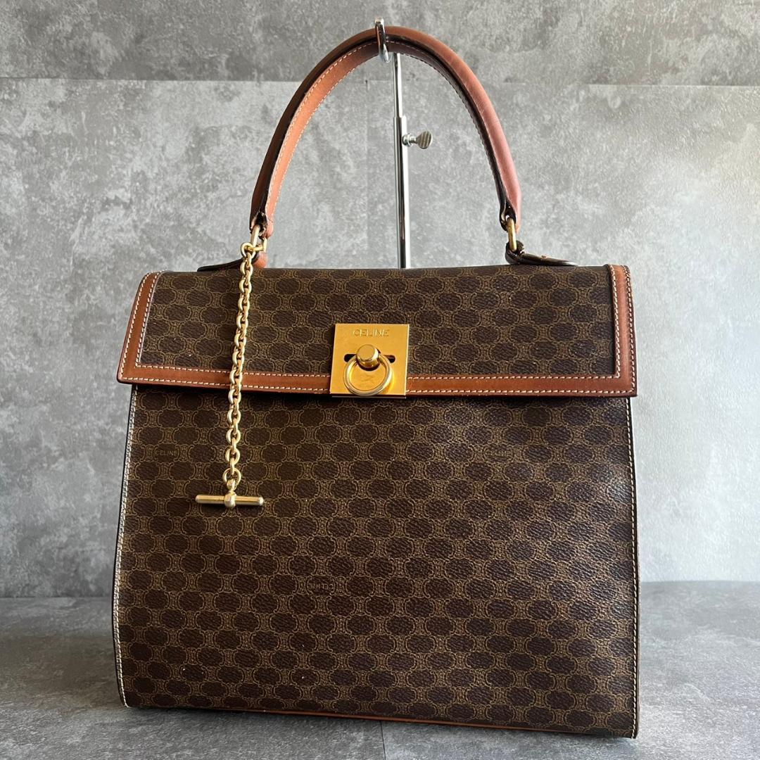 ⭐️CELINE⭐️セリーヌ ハンドバッグ マカダム ターンロック ゴールド