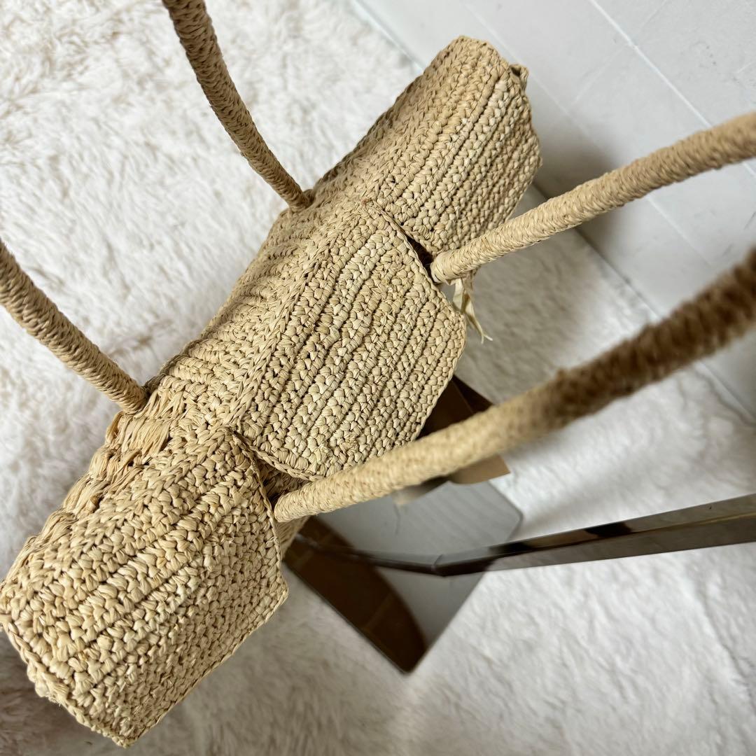 新品未使用✨MAISON N.H PARIS トートバッグ　ベージュ　ラフィア