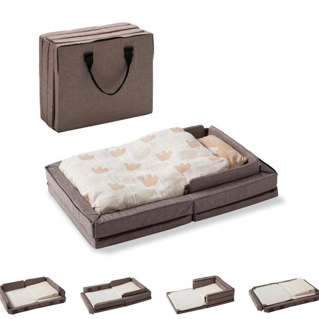 ファルスカ　ベビー　コンパクトベッド　ベージュ