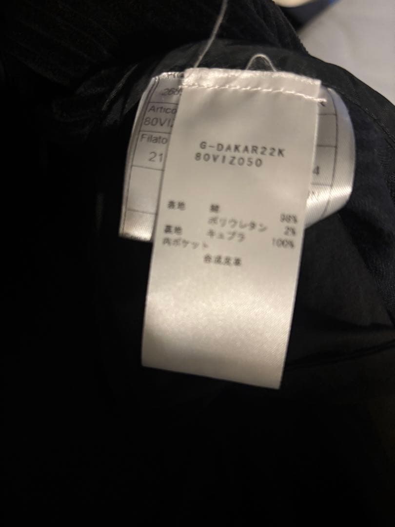 TAGLIATORE ブラック コーデュロイジャケット