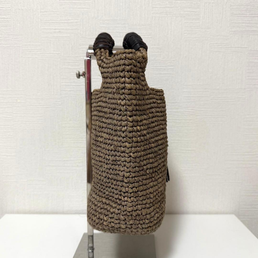 【極美品】ヘレンカミンスキー ラフィア かごバッグ タッセル