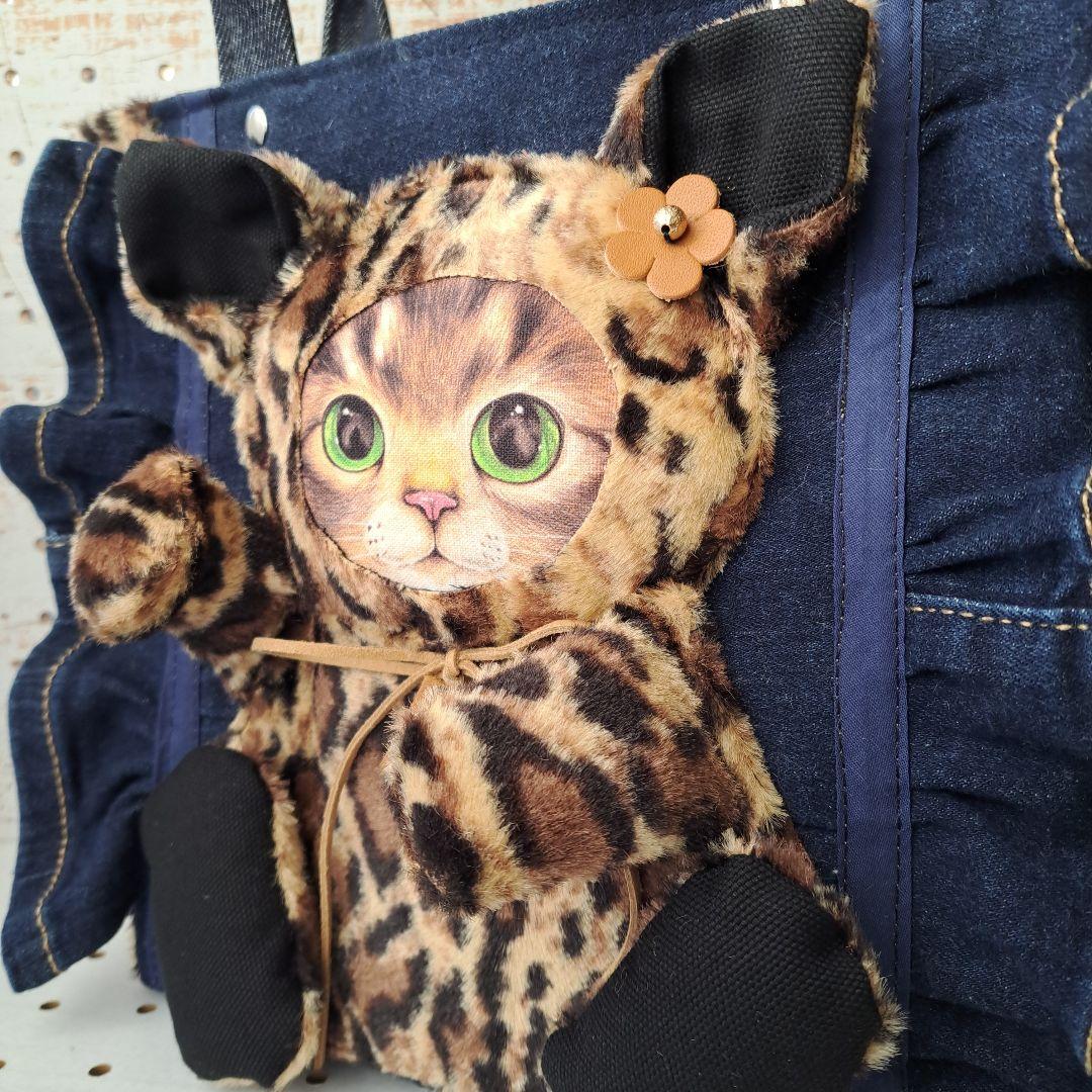 黒*こ様 コヤンイサムチョン　リトルサンダー　デニムリメイクフリルトートバッグ