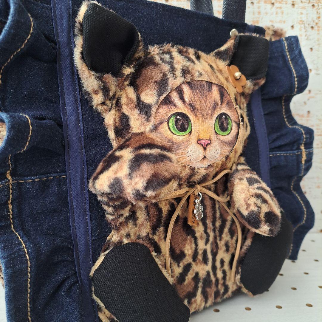 黒*こ様 コヤンイサムチョン　リトルサンダー　デニムリメイクフリルトートバッグ