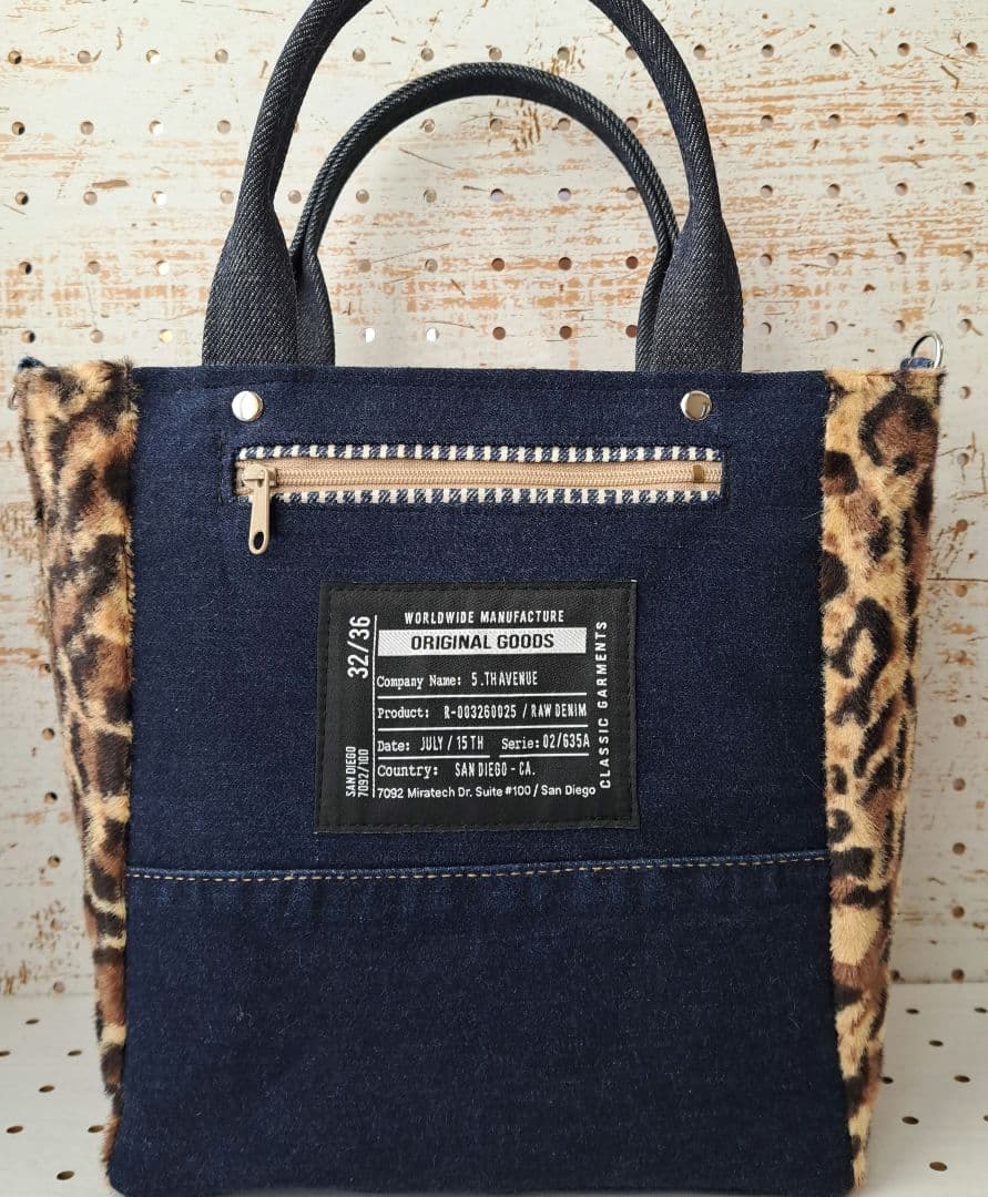 黒*こ様 コヤンイサムチョン　リトルサンダー　デニムリメイクフリルトートバッグ