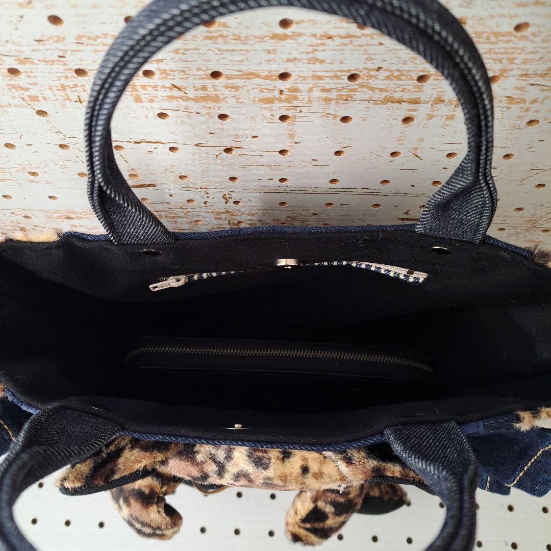 黒*こ様 コヤンイサムチョン　リトルサンダー　デニムリメイクフリルトートバッグ