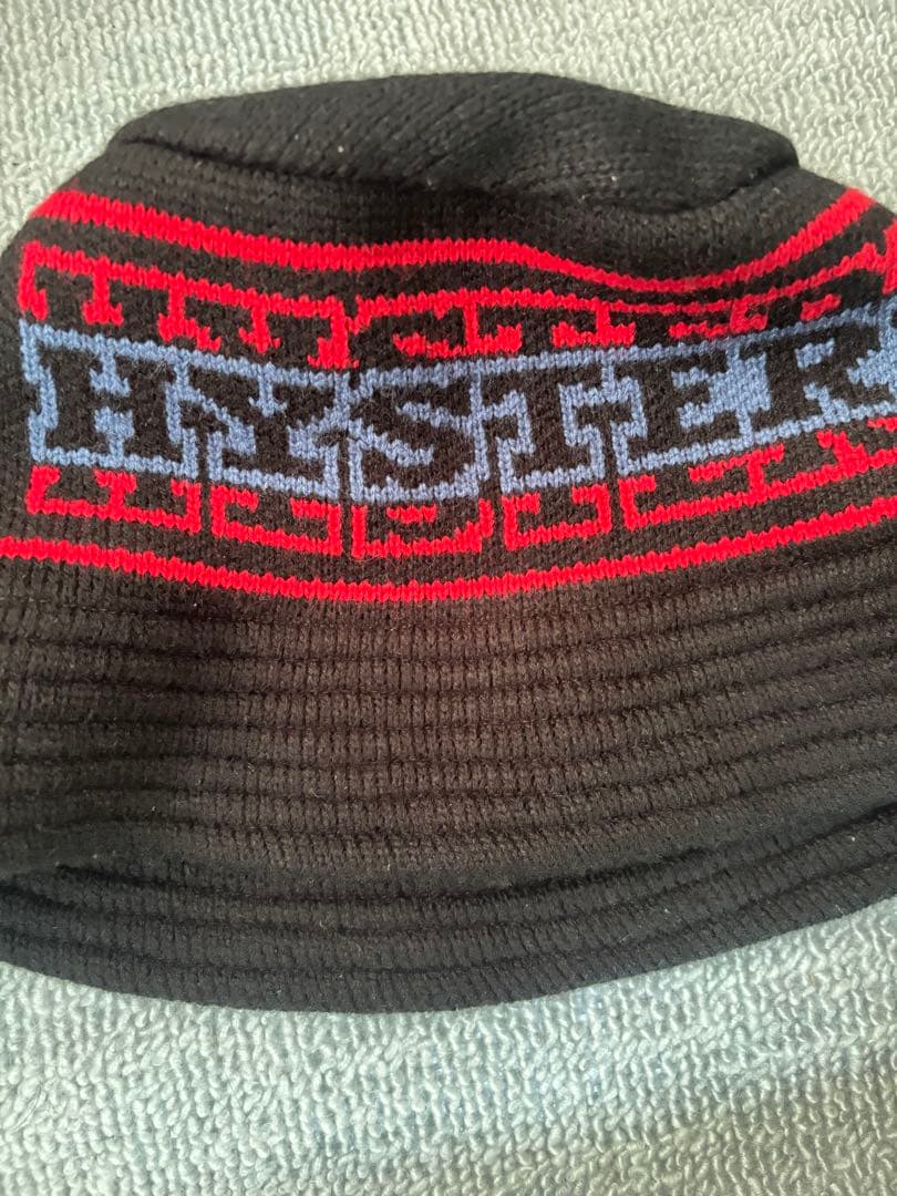 HYSTERIC GLAMOUR]STRIPE LOGO ニットバケットハット