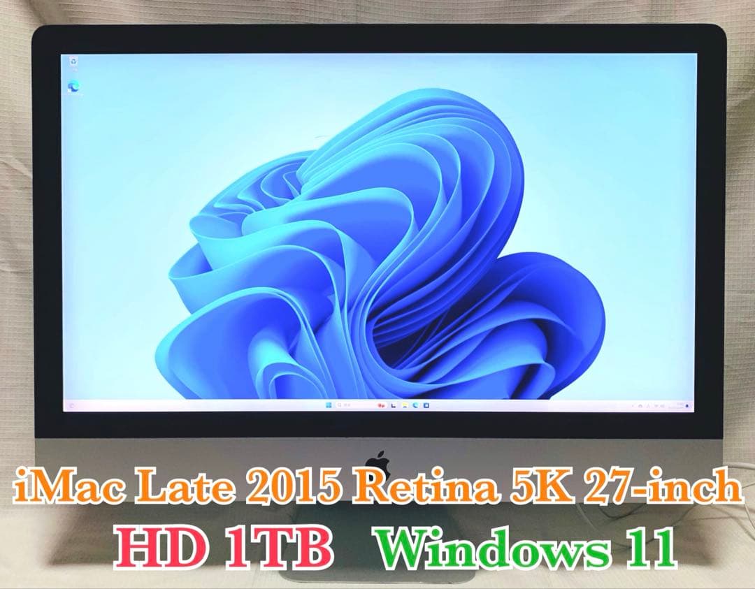 Windowsデスクトップ iMac Retina 5K Late 2015 27-inch Win11