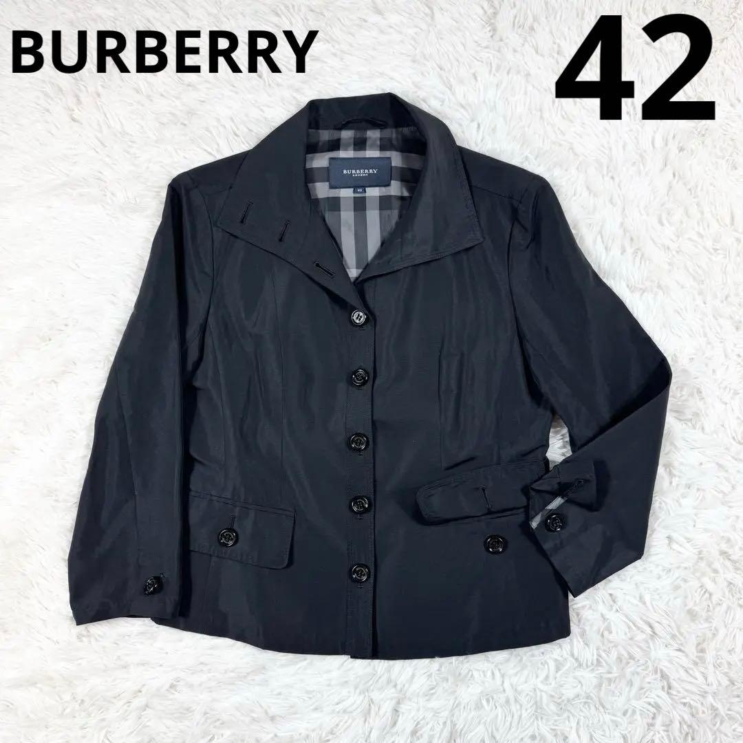 【希少・美品】バーバリーロンドン リネンジャケット　ブラック 42