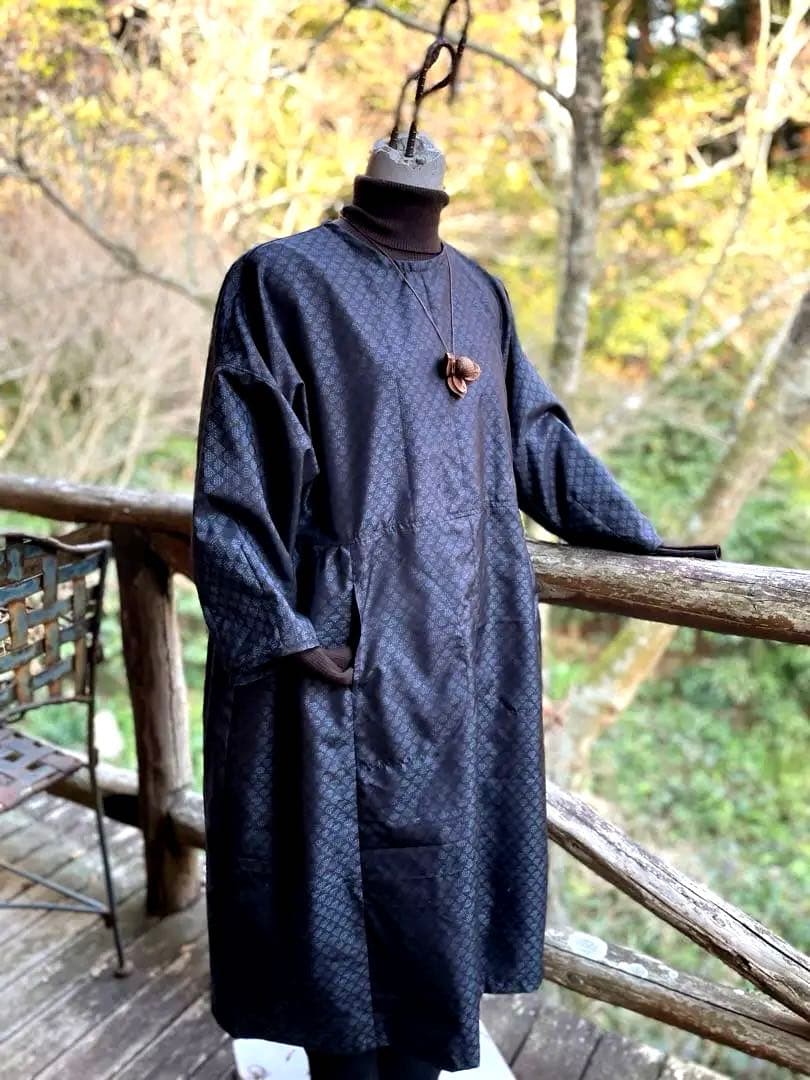 正絹　大島紬　ワンピース