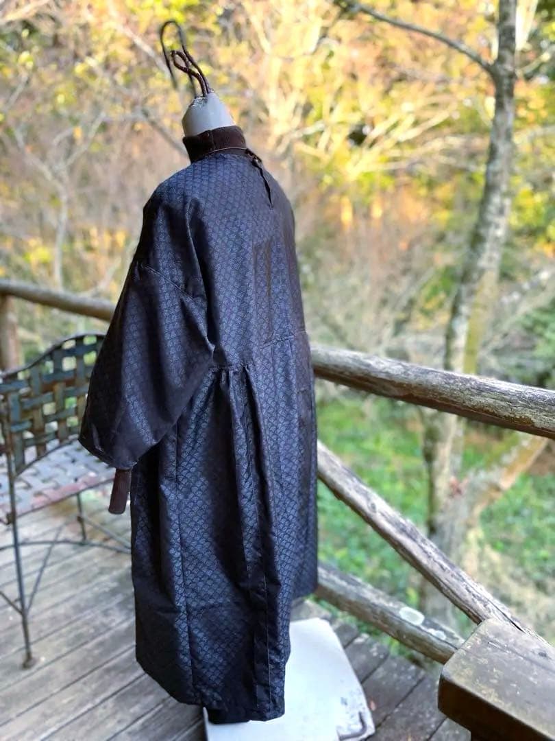 正絹　大島紬　ワンピース