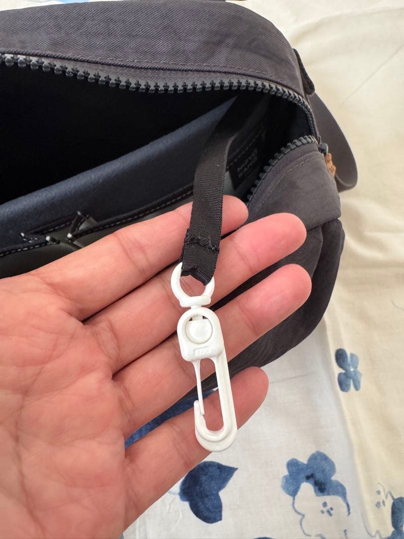 ニジュウカノウ　 FUKUI SIWAナイロンボディバッグＭダークグレー美品