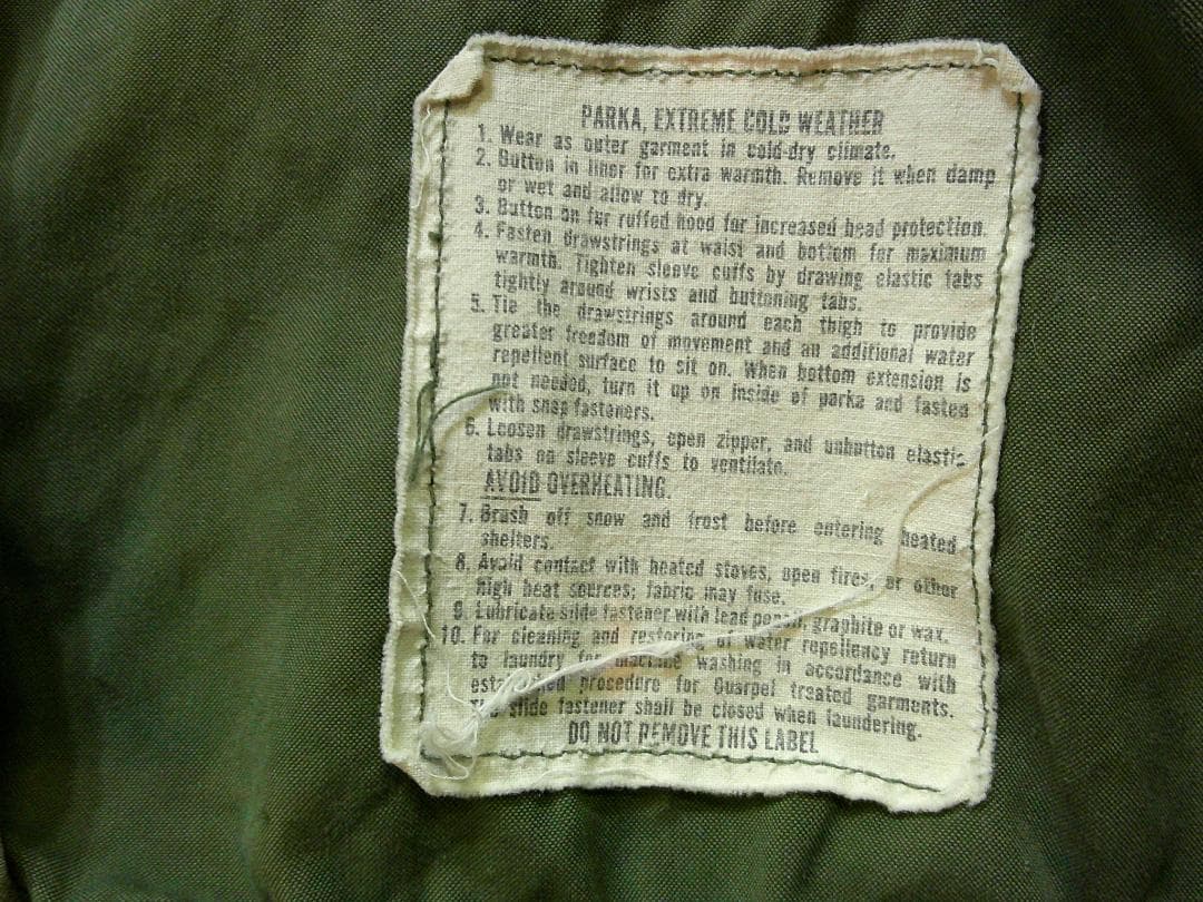 米軍実物 Ｍ65 フィッシュテールパーカー フルセット X-SMALL