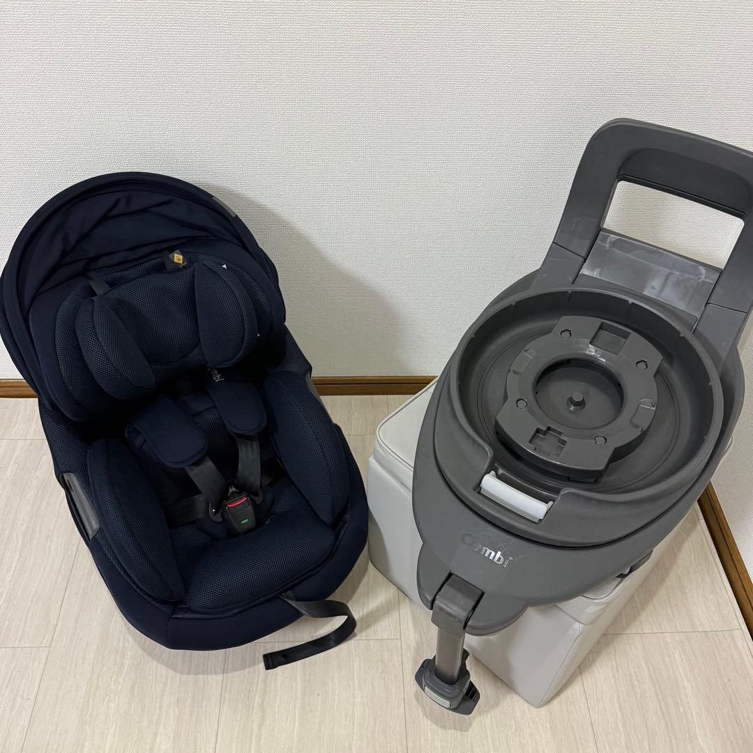 【極美品】コンビTHE S ISOFIX エッグショック ZD／ネイビー