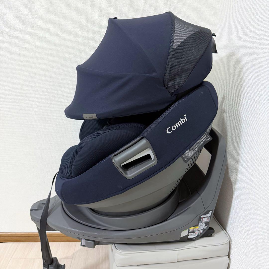 【極美品】コンビTHE S ISOFIX エッグショック ZD／ネイビー