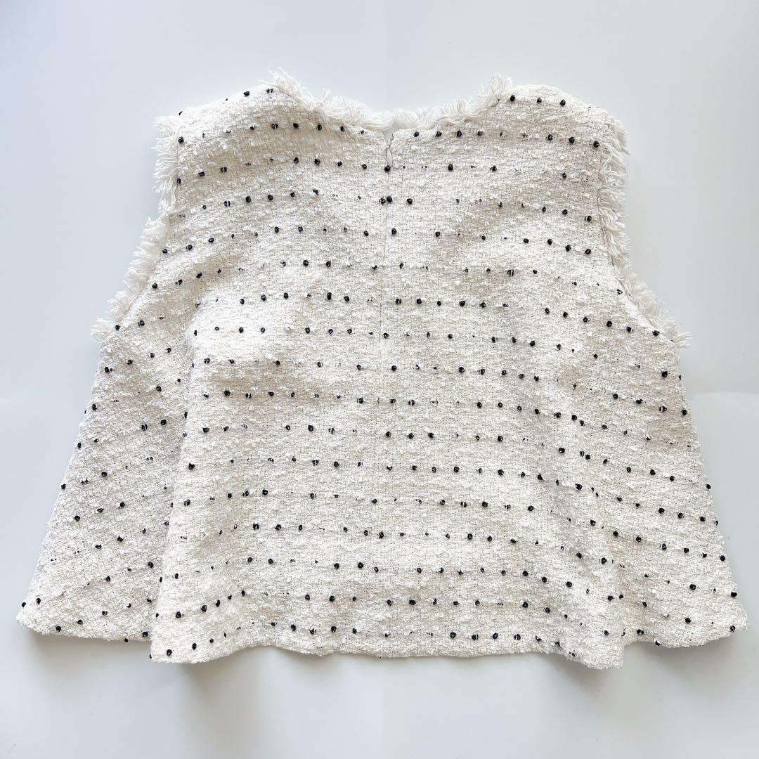 メゾンドドルチェ ツイードベスト candy tweed vest