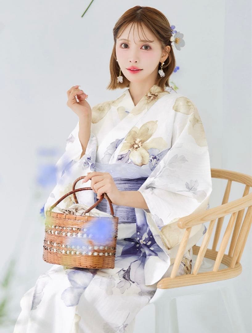 JEWELS ソフトモダンシアーフラワー浴衣