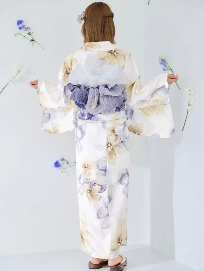 JEWELS ソフトモダンシアーフラワー浴衣
