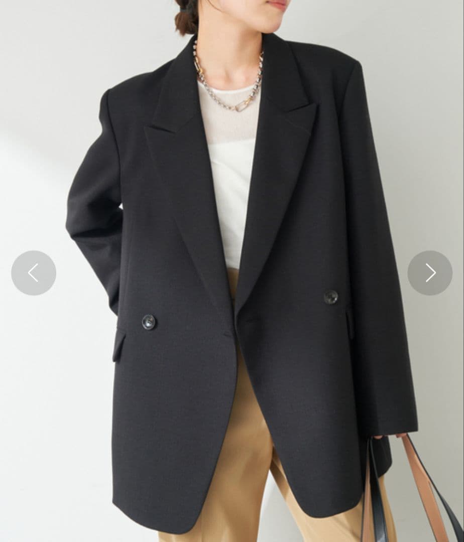 【美品】Plage R’IAM OXテーラードジャケット　ブラック　36