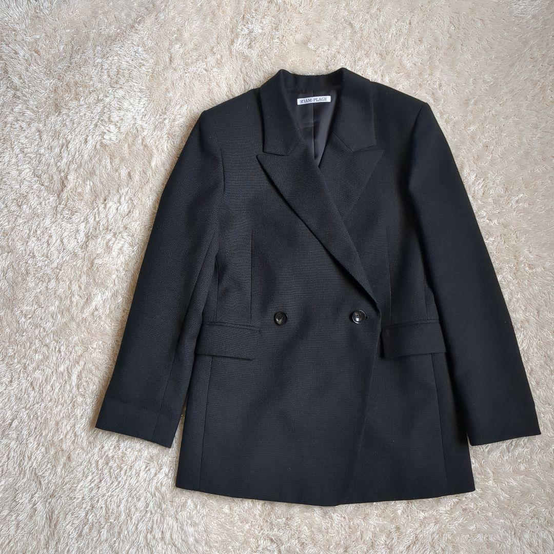 【美品】Plage R’IAM OXテーラードジャケット　ブラック　36