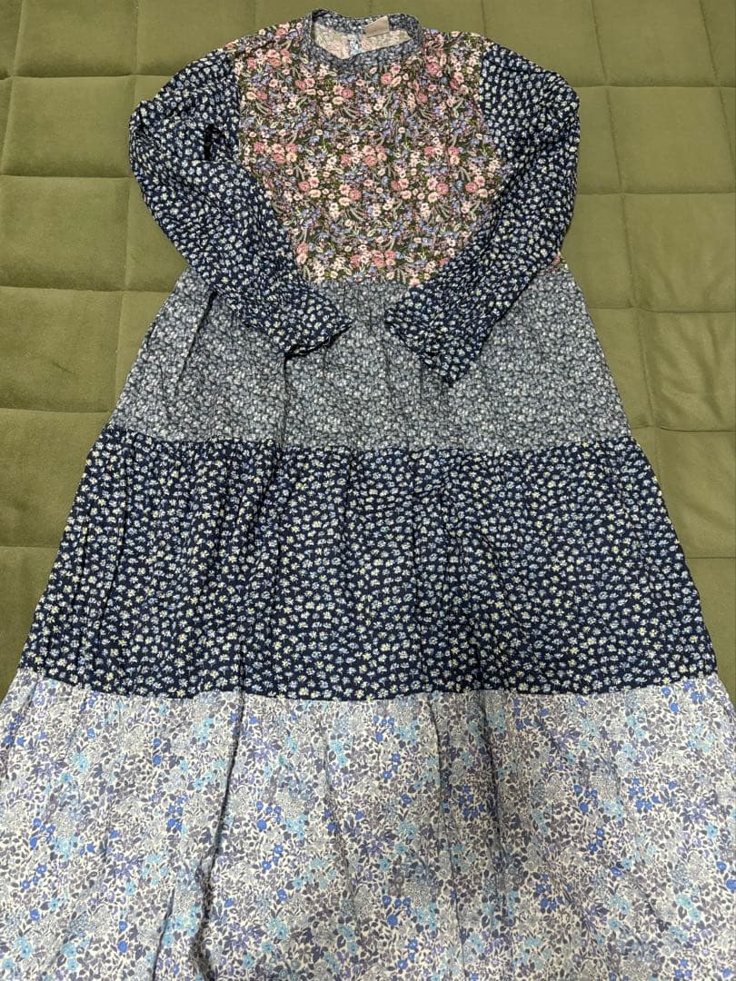 TSUHARU リバティパッチワークワンピース