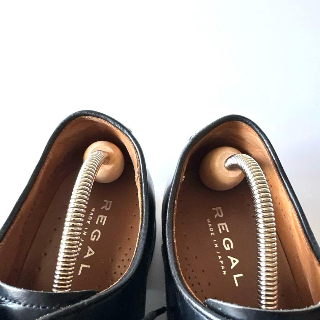 【REGAL】リーガル　革靴　25㎝ ブラック黒　ストレートチップ