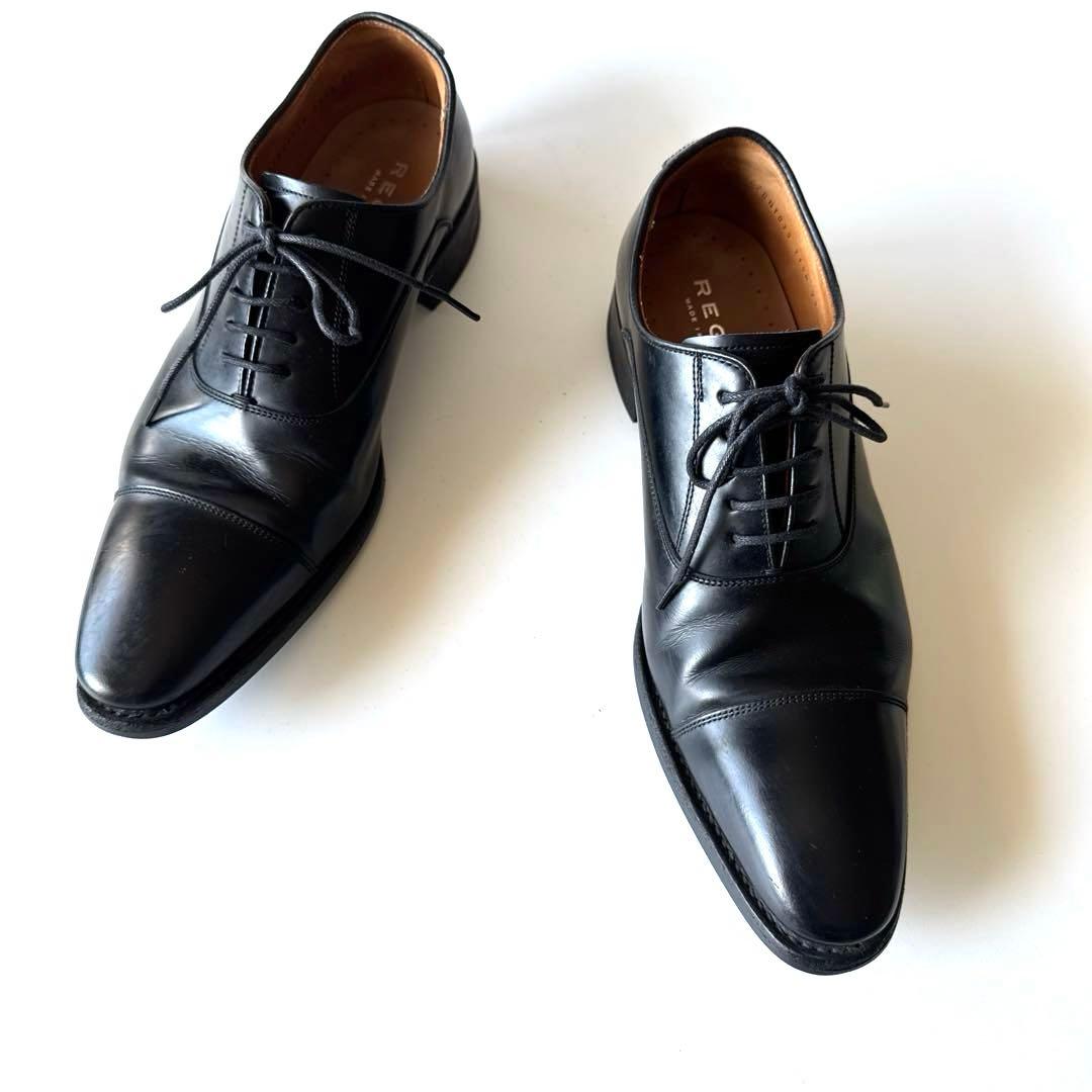 【REGAL】リーガル　革靴　25㎝ ブラック黒　ストレートチップ