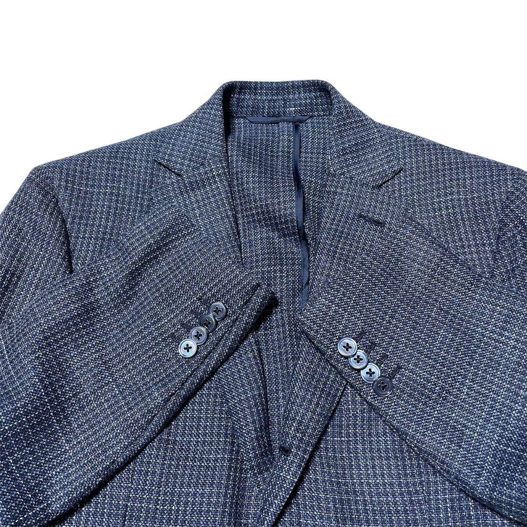 エルメネジルド・ゼニア　テーラードジャケット　リネン　シルク混　46