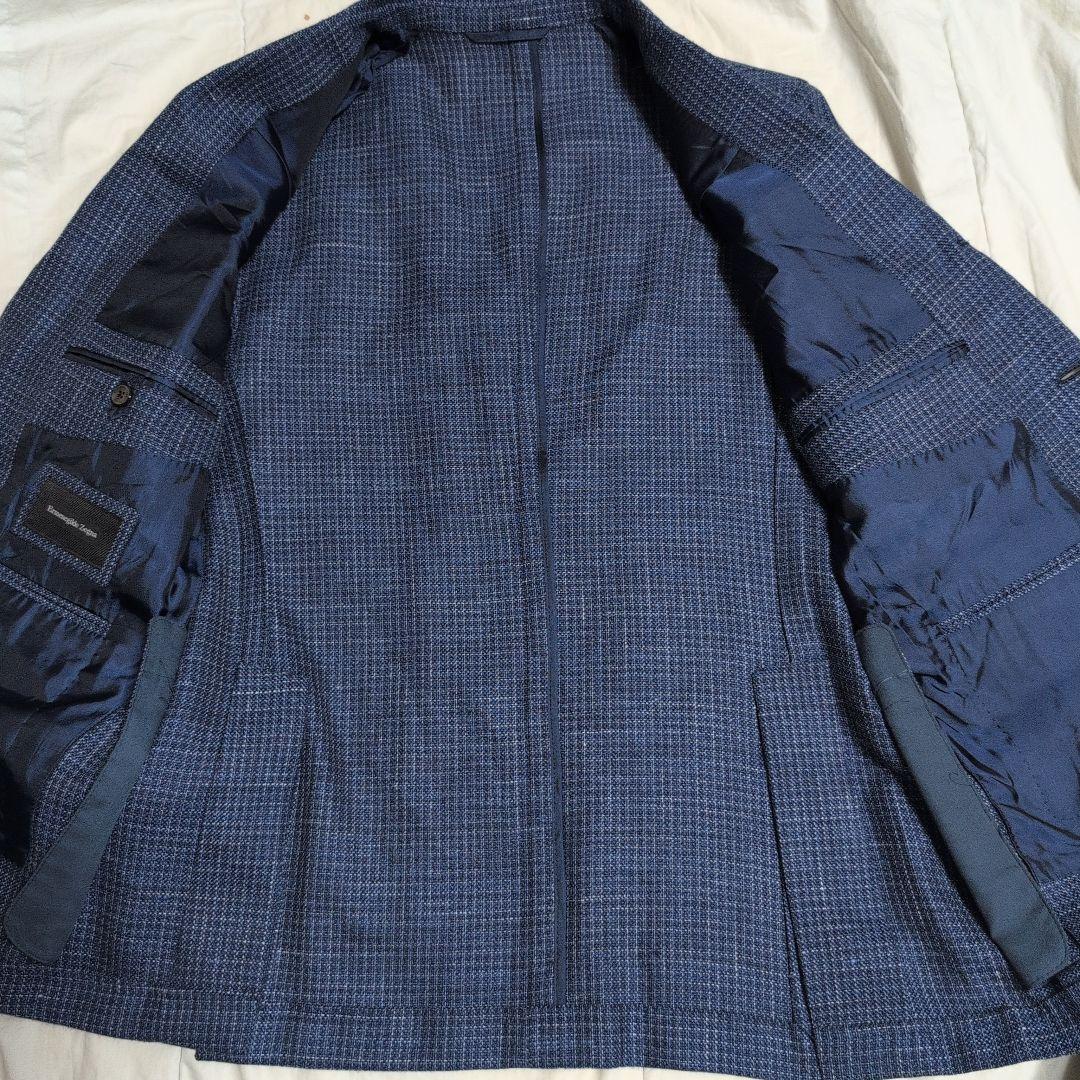 エルメネジルド・ゼニア　テーラードジャケット　リネン　シルク混　46