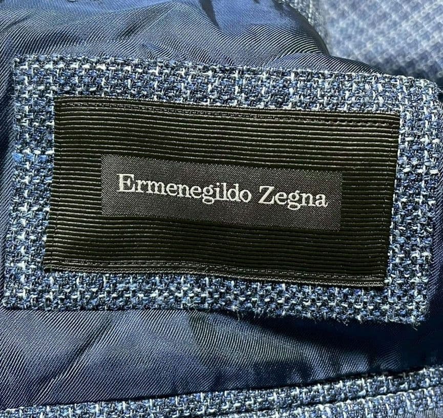 エルメネジルド・ゼニア　テーラードジャケット　リネン　シルク混　46