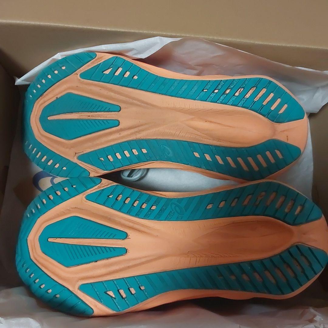 ノヴァブラスト5 ASICS ランニングシューズ アクア/オレンジ/26.5