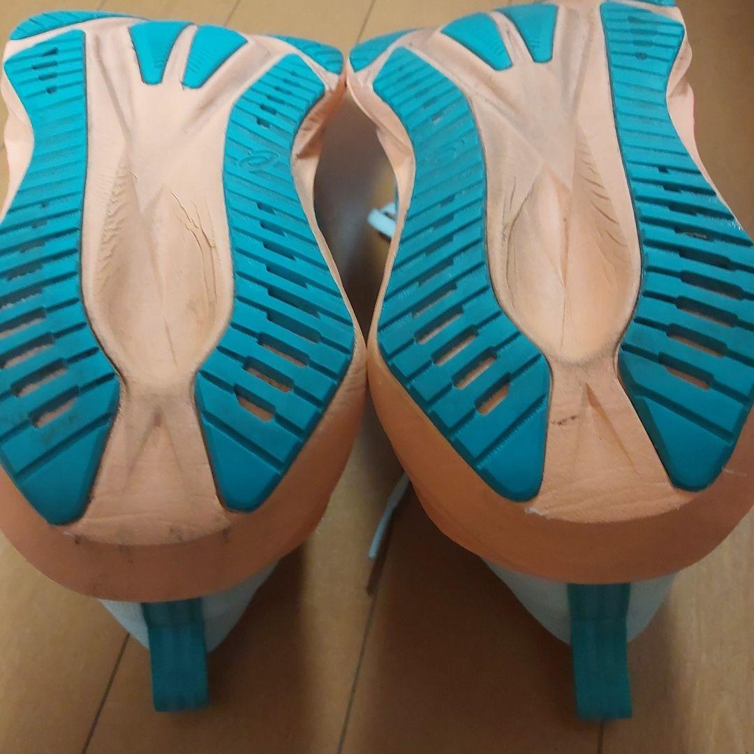 ノヴァブラスト5 ASICS ランニングシューズ アクア/オレンジ/26.5