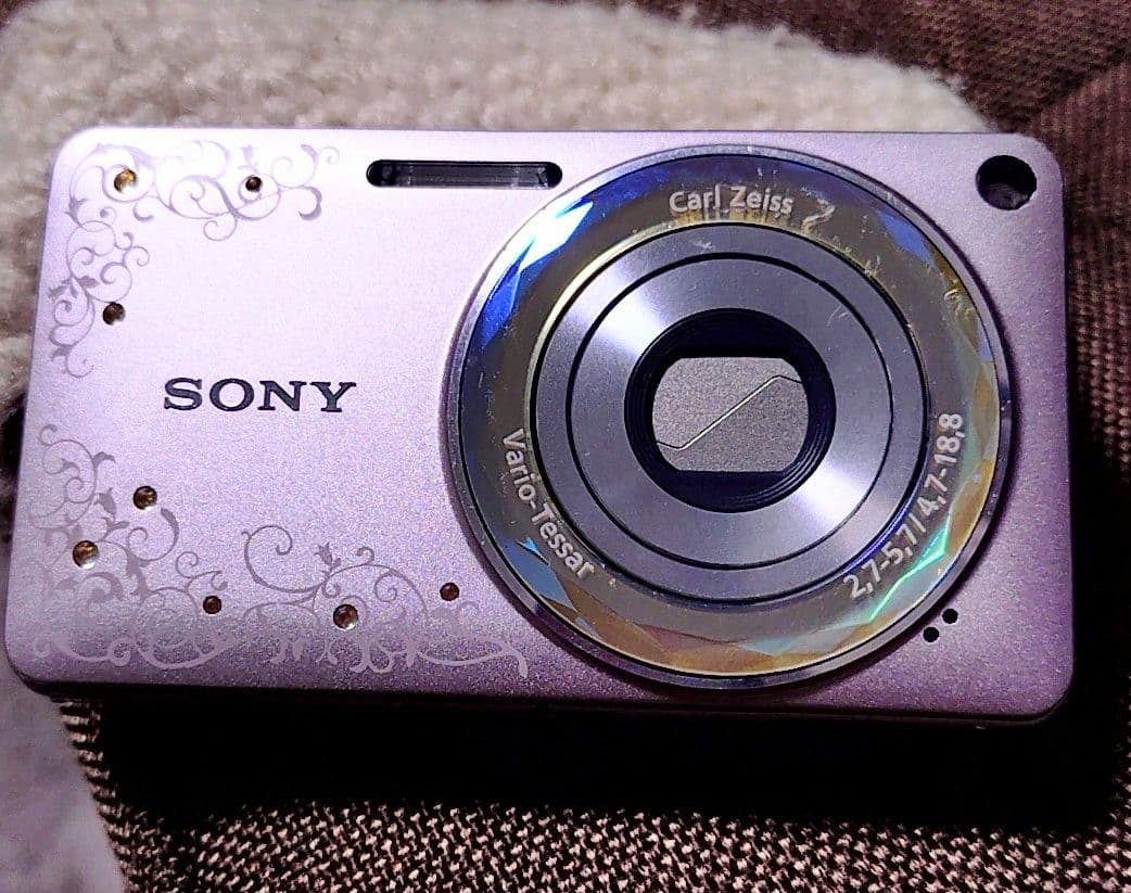 SONYサイバーショット★　DSC-W350D 桜色★名刺サイズ